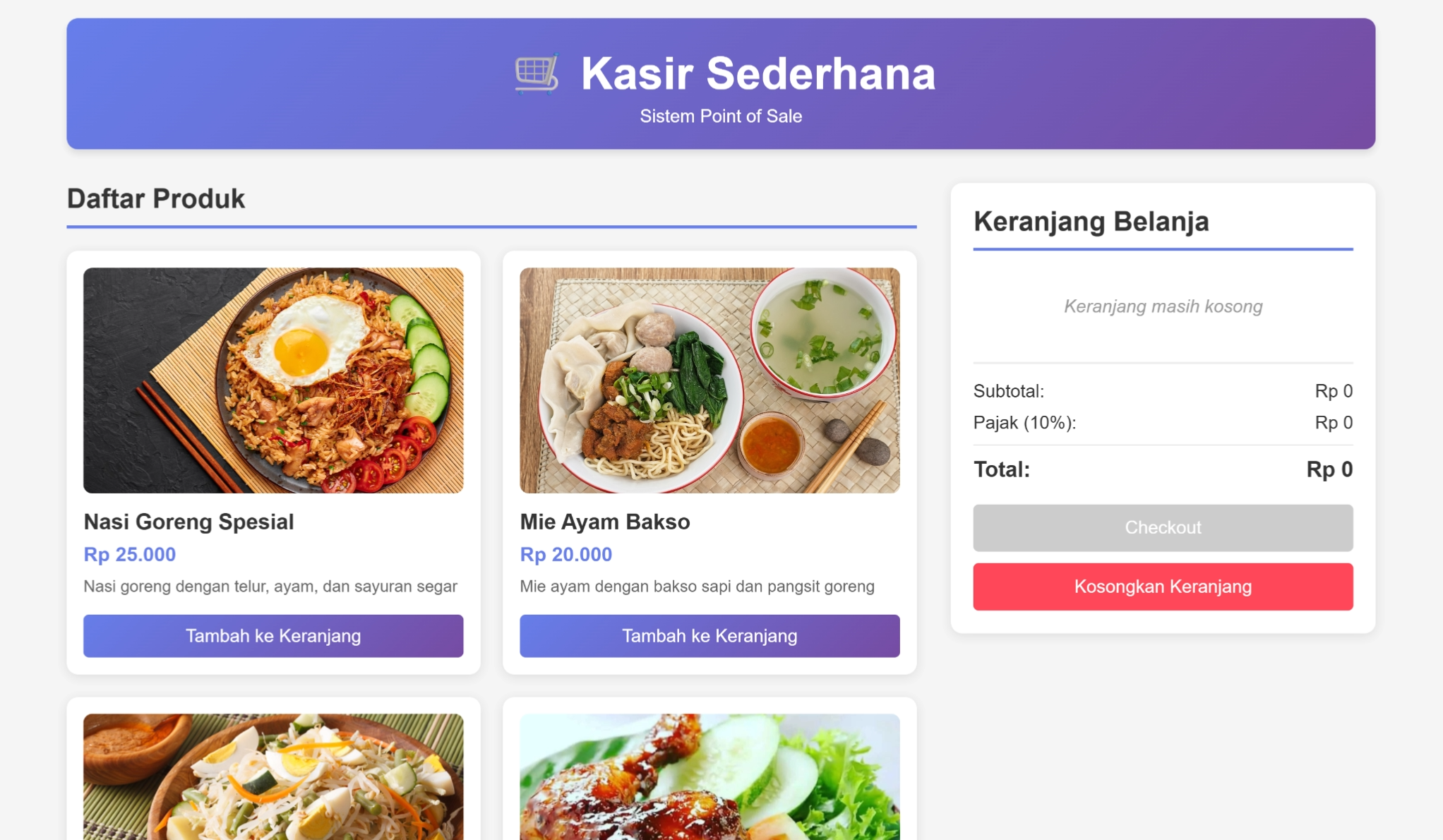 APLIKASI KASIR SEDERHANA
